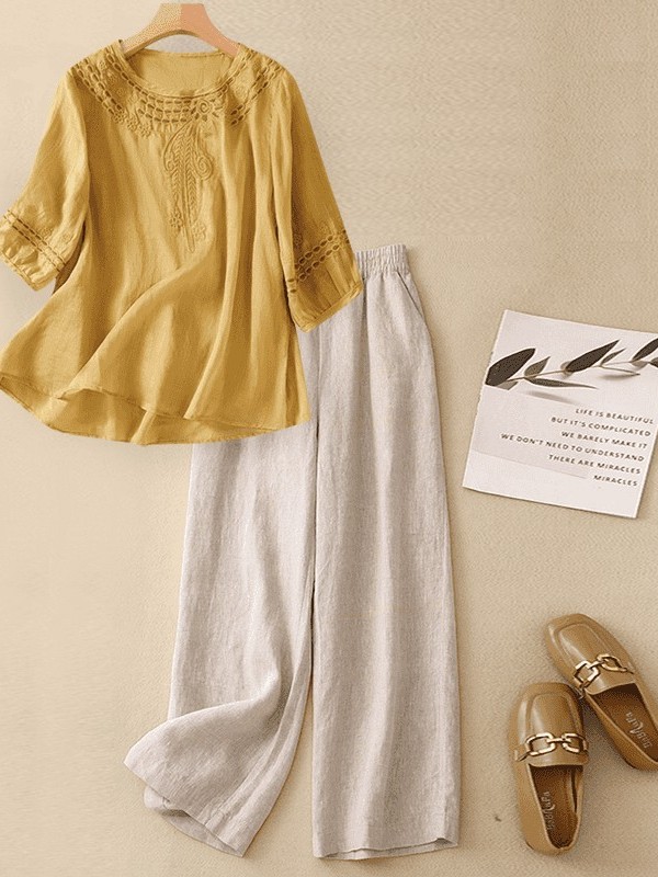 Yüksek Kaliteli Pamuklu Keten  - Linen Pant Wide incelemesi ve fiyatı