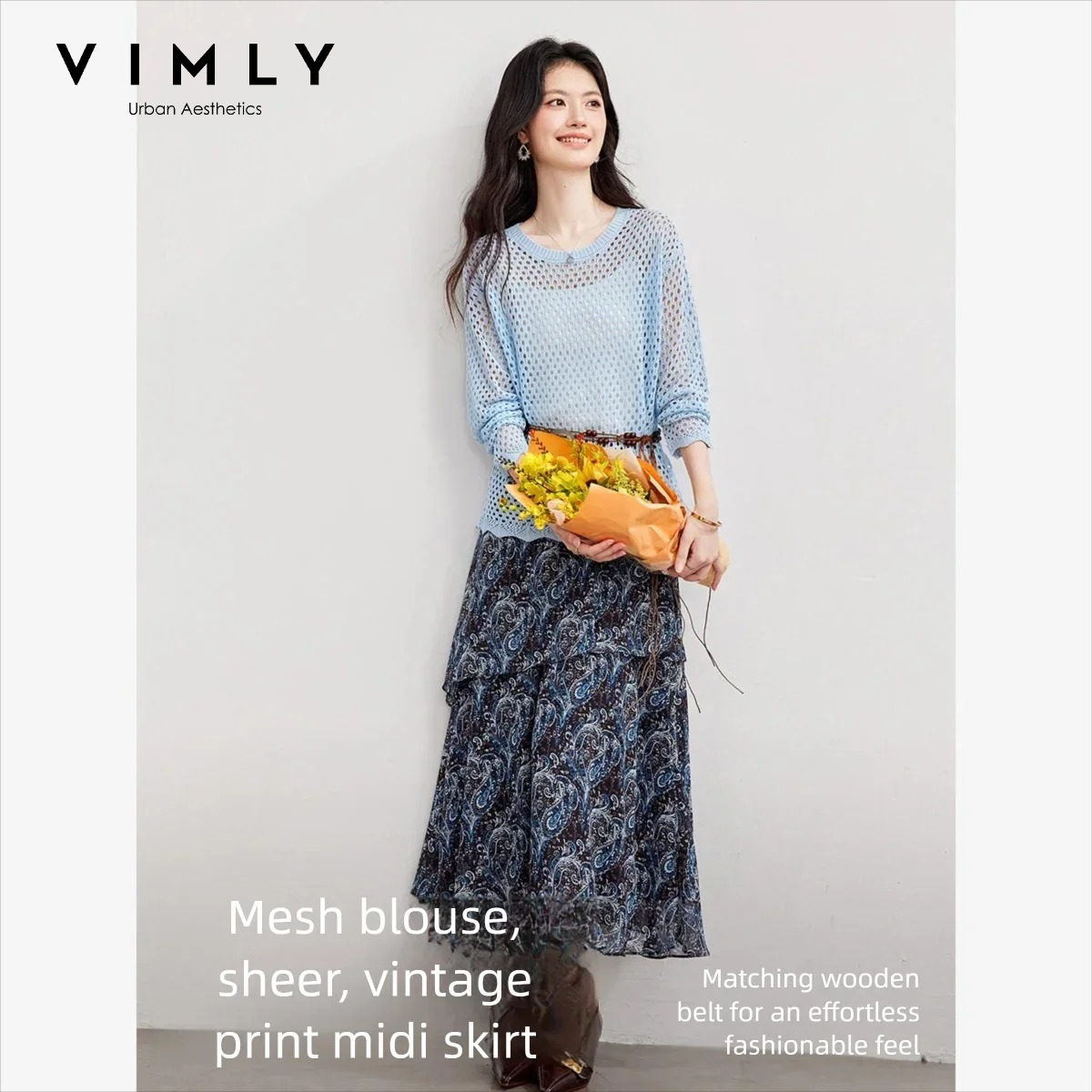VIMLY kadın iki parçalı Set 20 - Midi Skirt Floral incelemesi ve fiyatı